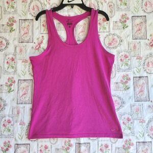 Nike‎ Dri-FIT Racerback Athletic Tank Top Pink Women's Size Medium Gym Workout